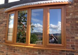 Light Oak Bow Bay Window