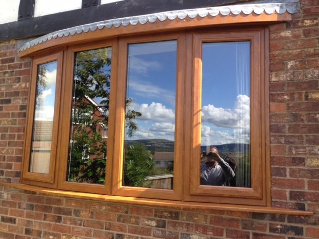 Light Oak Bow Bay Window